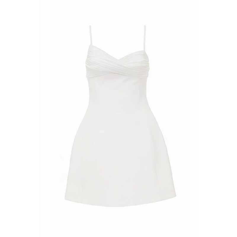 MURMURING MINI DRESS IN WHITE