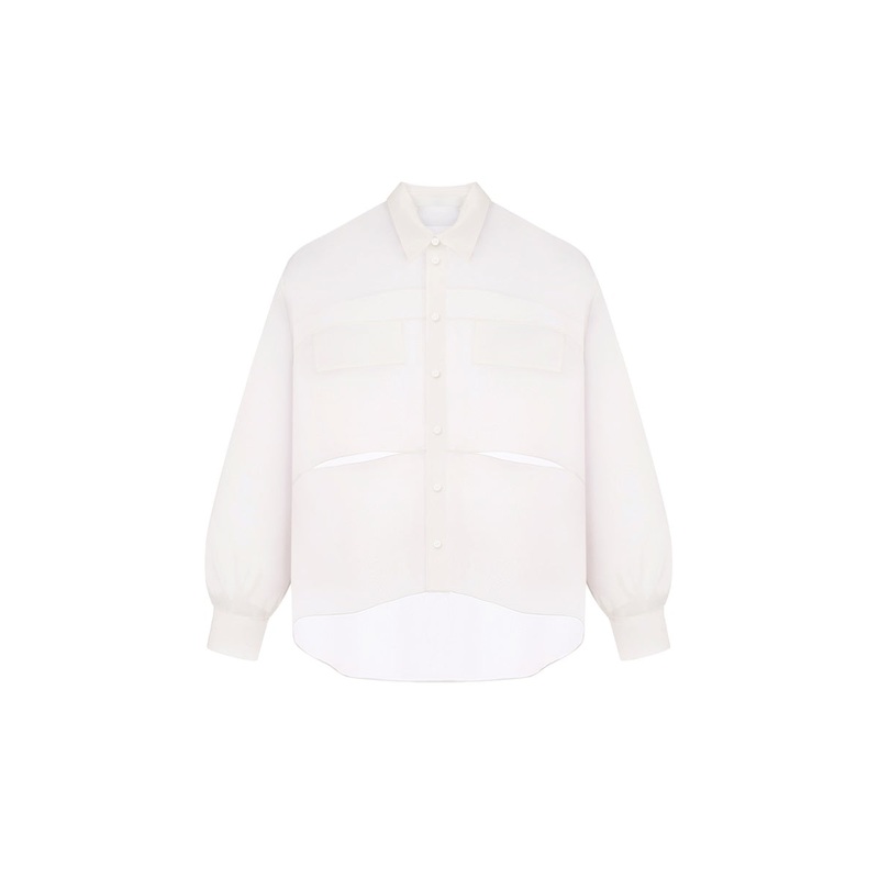 ORGANZA SHIRT IN WHITE