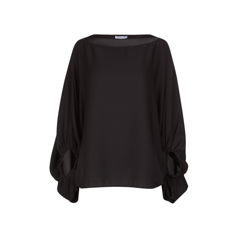 SCARF BLOUSE IN BLACK