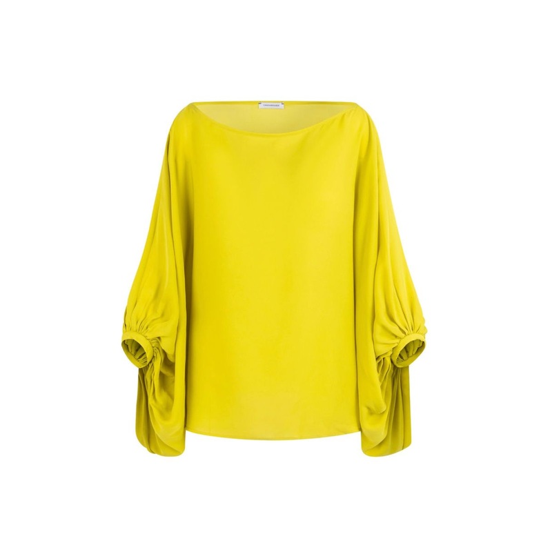 SCARF BLOUSE IN CITRINE