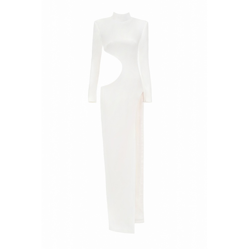 WINDING MAXI DRESS IN WHITE