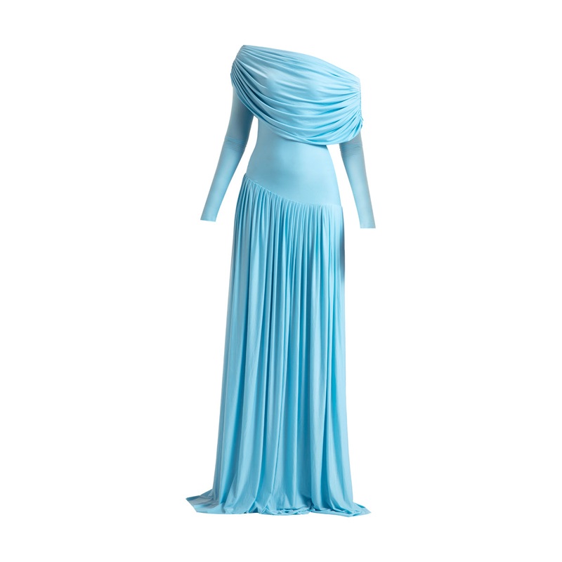 ANNIE TROPICAL BLUE GOWN