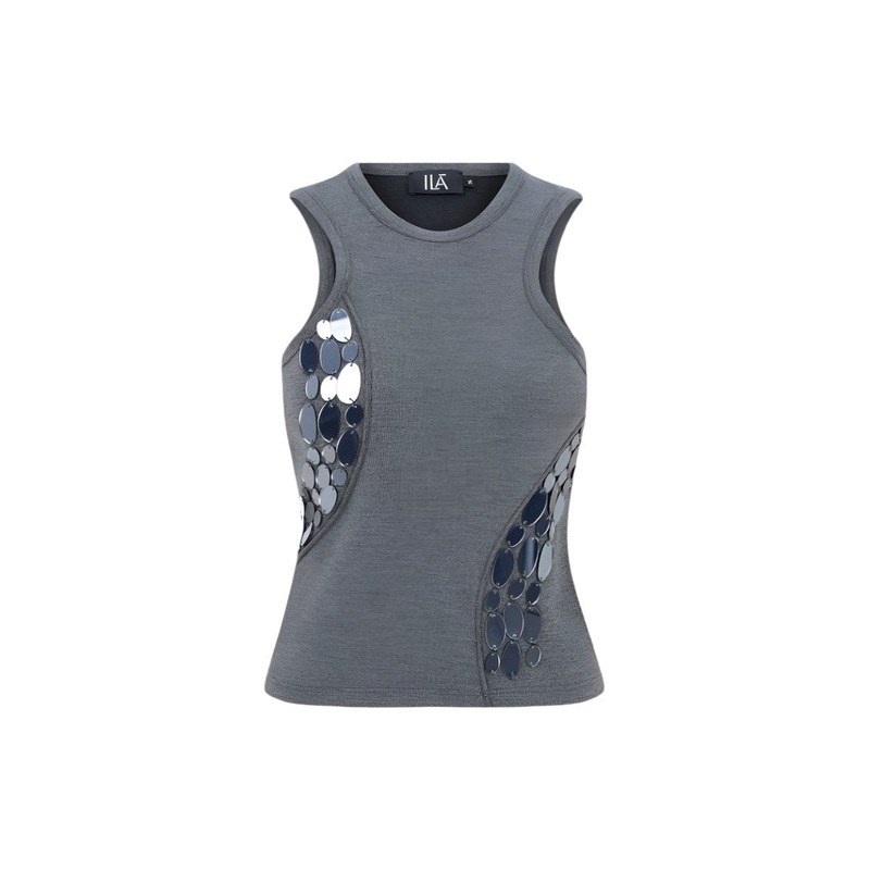 DARCY TOP IN DARK GREY