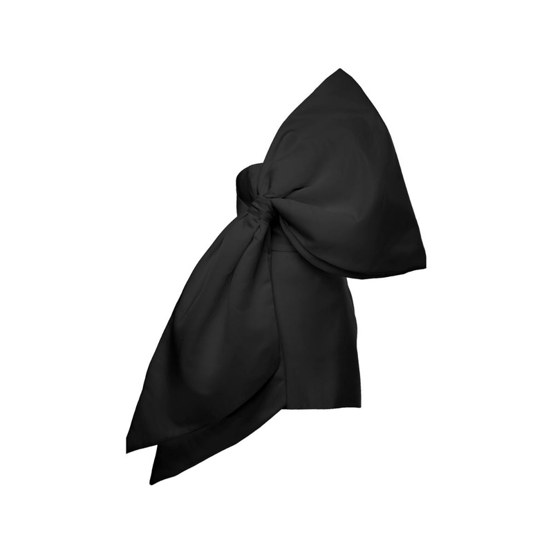 JOY BLACK MINI DRESS WITH HUGE BOW