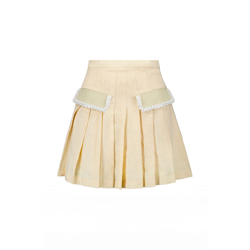 MICOLA SKIRT IN CUSTARD