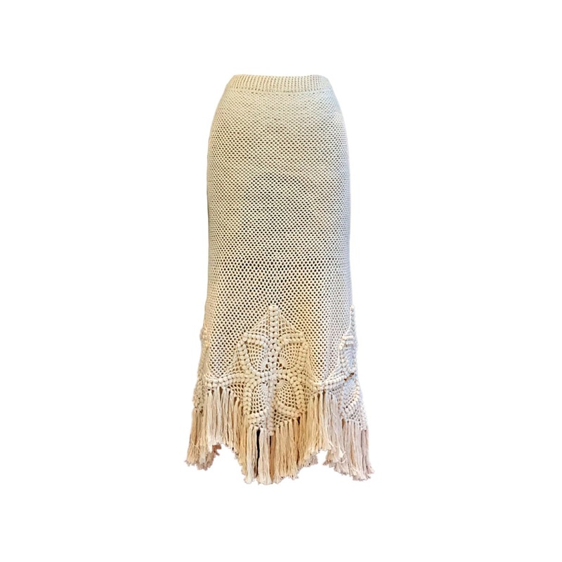 AGNES HAND-WOVEN MIDI SKIRT