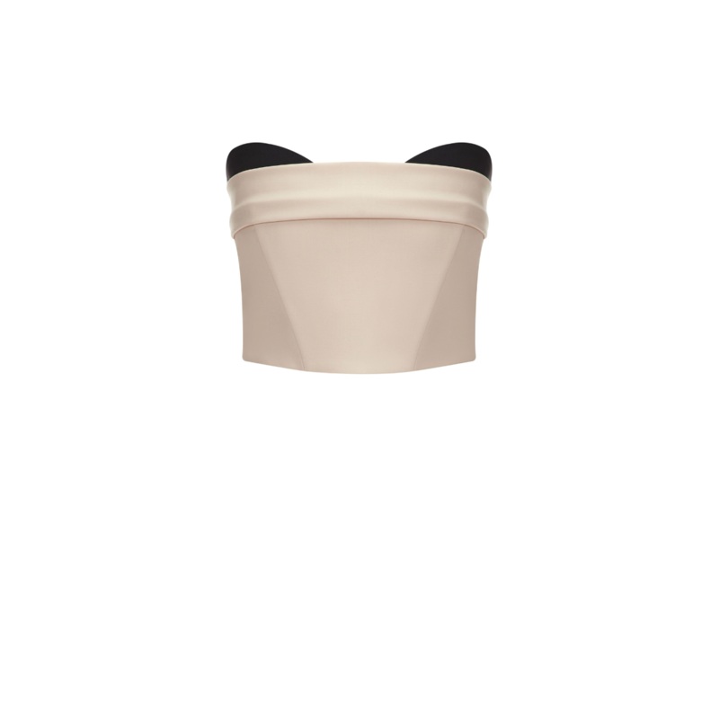 BEIGE WOOL MINI CORSET