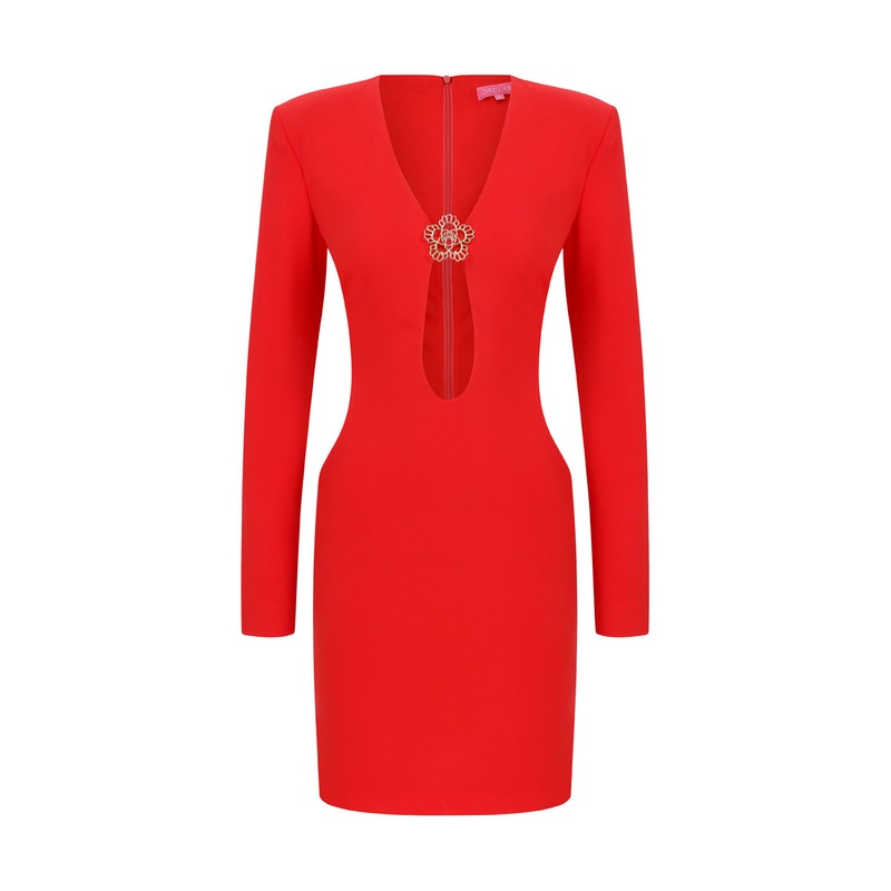 CHERRY BLISS OPEN-WAIST MINI DRESS