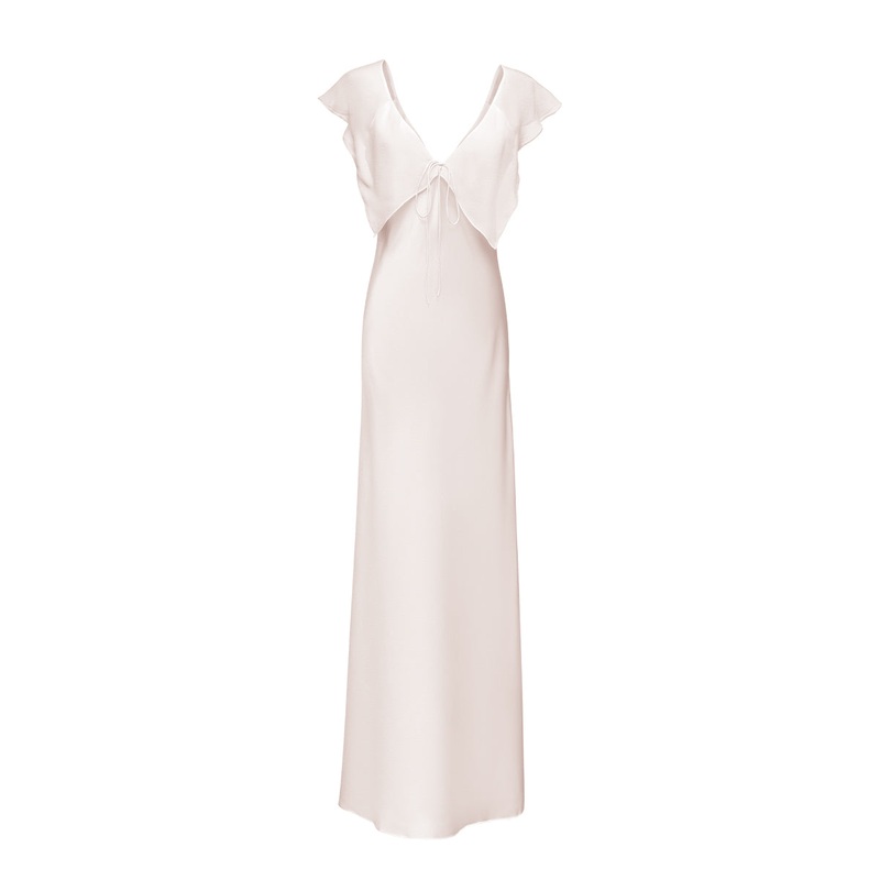 CRETE SILK MIDI DRESS IN PINK