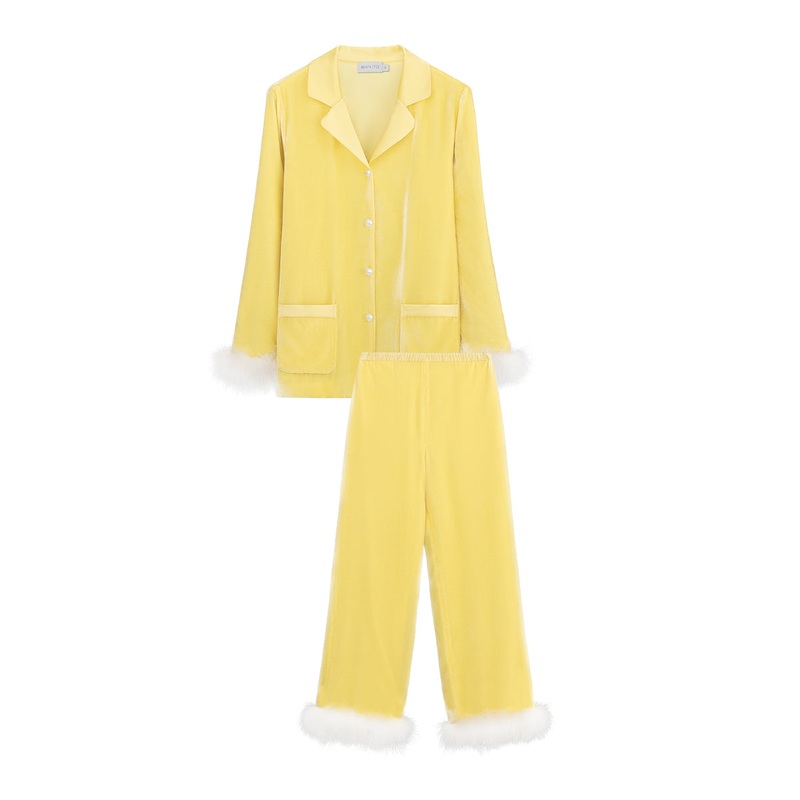 DIVA PAJAMA SET IN YELLOW