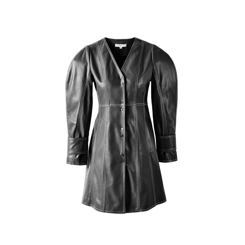 MALLE VEGAN LEATHER MINI DRESS