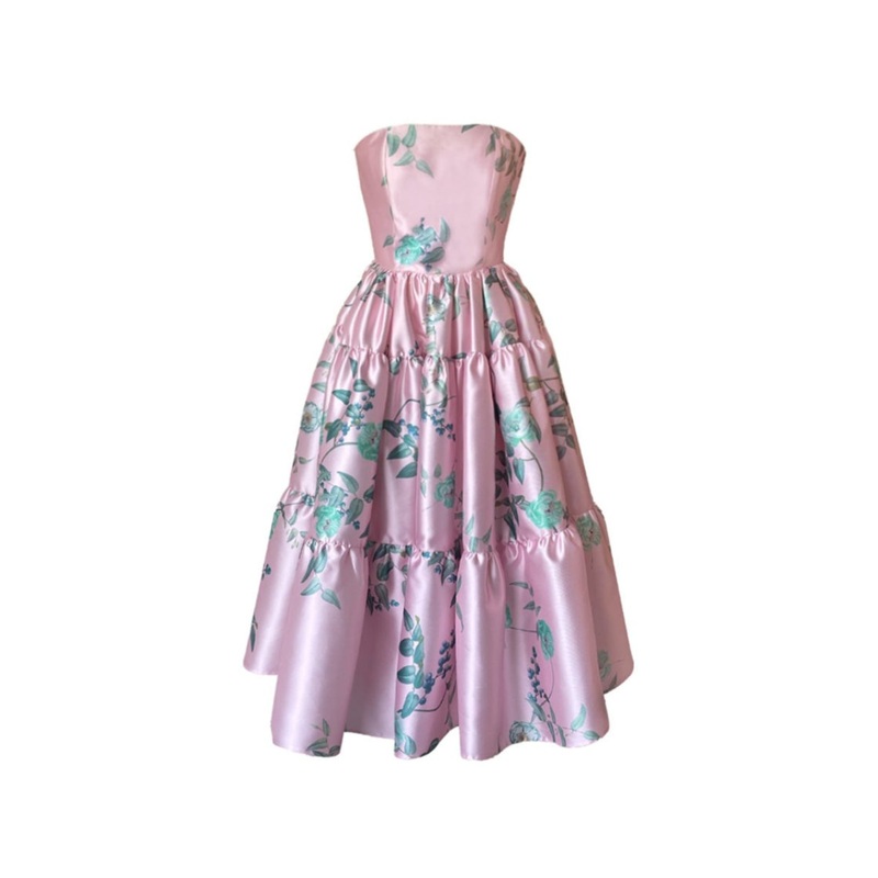 SOLARES PEONY LONG MIDI DRESS
