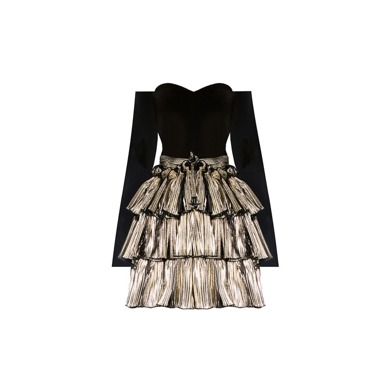 X NUR KARAATA VERSAILLES MINI DRESS
