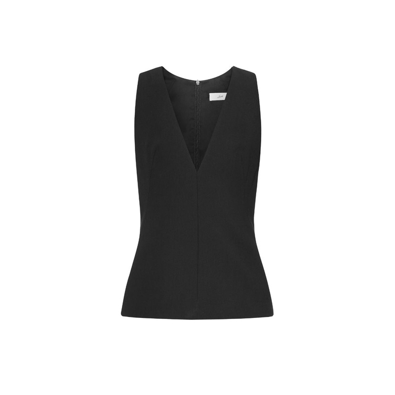BLACK CREPE TANK TOP