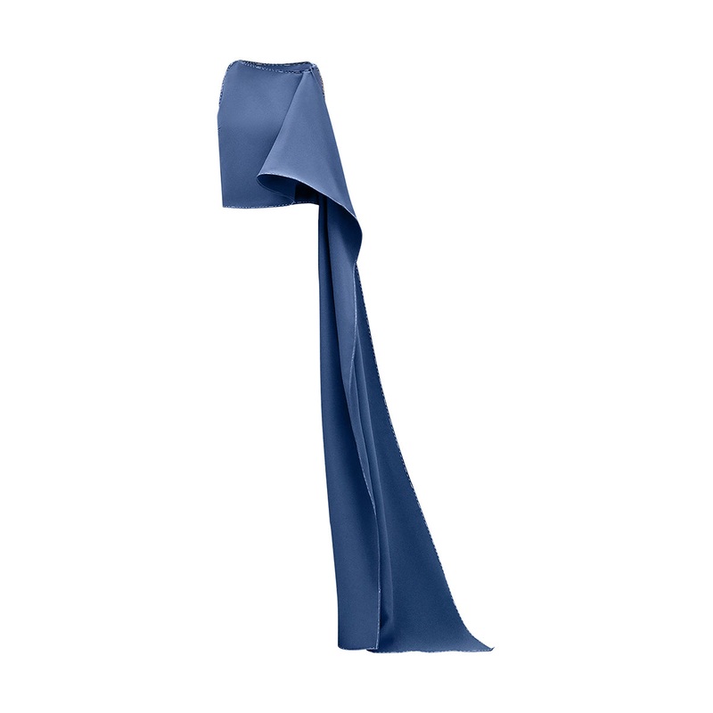 ELONGATED CROPPED EXTENDED FLAP CREPE TOP