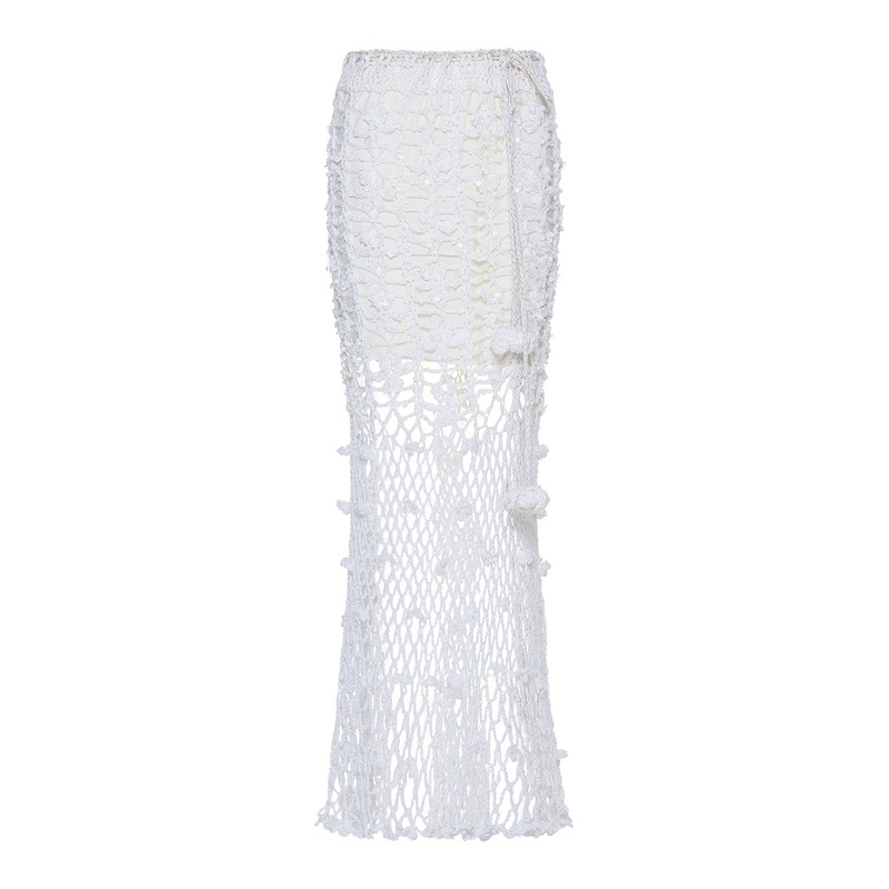WHITE VANILLA HANDMADE CROCHET SKIRT