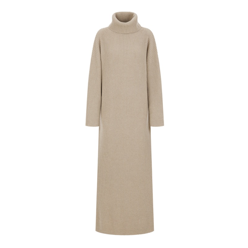 BIANCA CASHMERE DRESS IN SAND