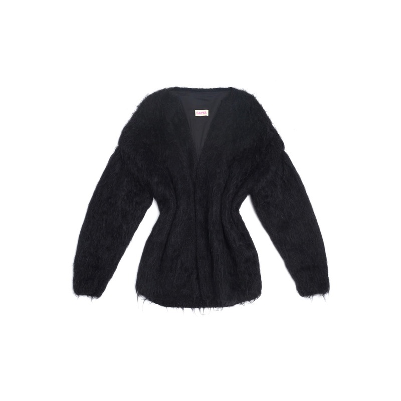 BLACK KNITTED CARDIGAN