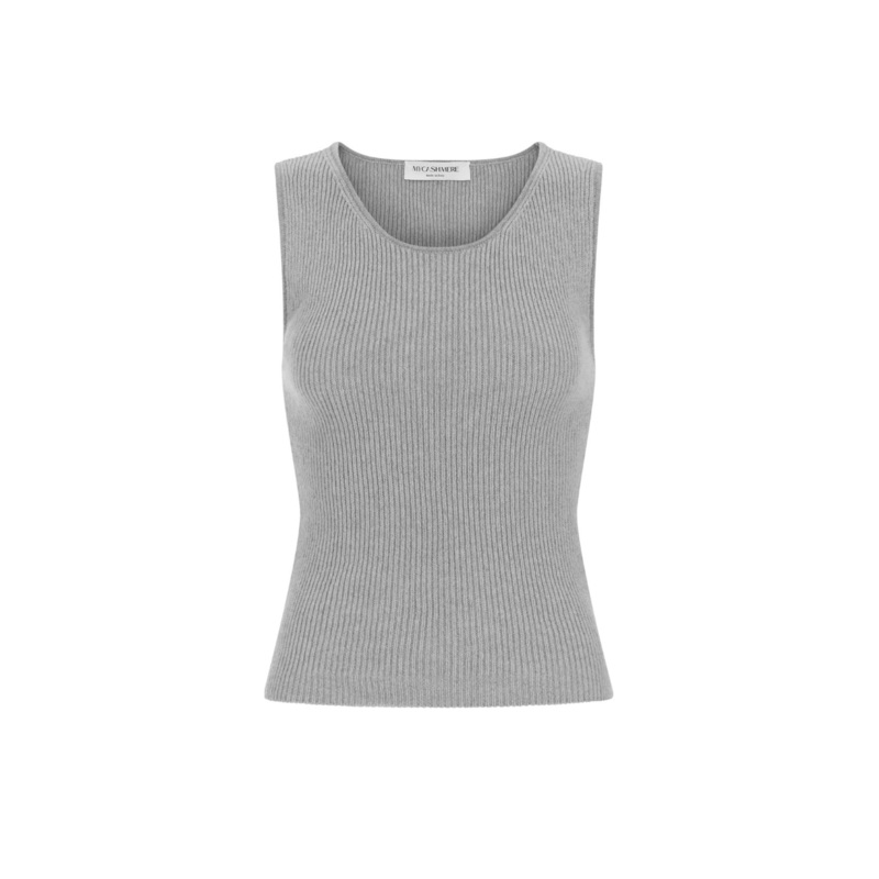 LOLA CASHMERE TANK TOP IN GRAY