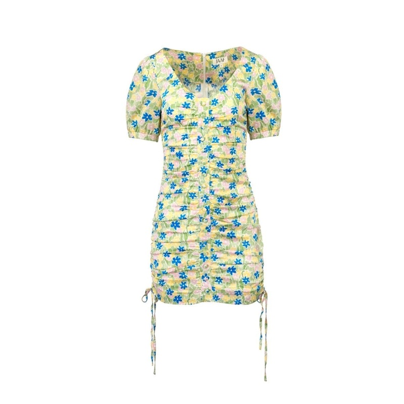 MEADOW RUCHED MINI DRESS