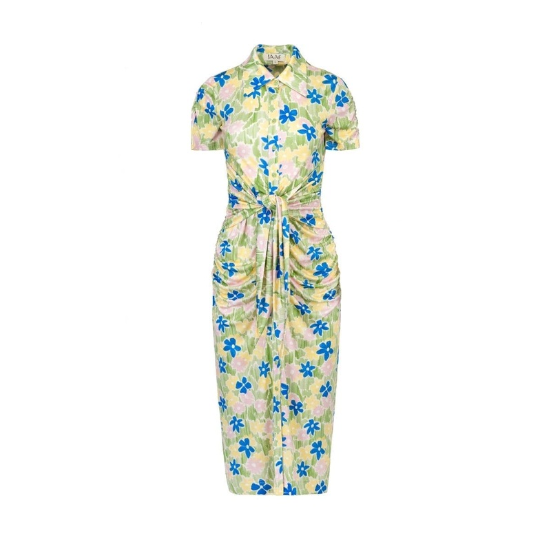 MEADOW TIE-FRONT STRETCH-JERSEY DRESS