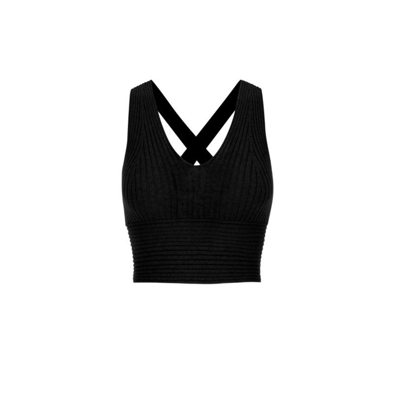 OLIVIA CASHMERE BRALETTE IN BLACK