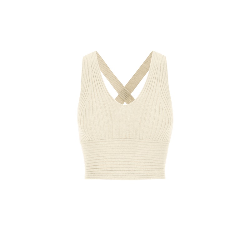 OLIVIA CASHMERE BRALETTE IN CREAM