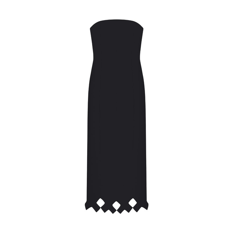 TYMPAN DRESS IN BLACK