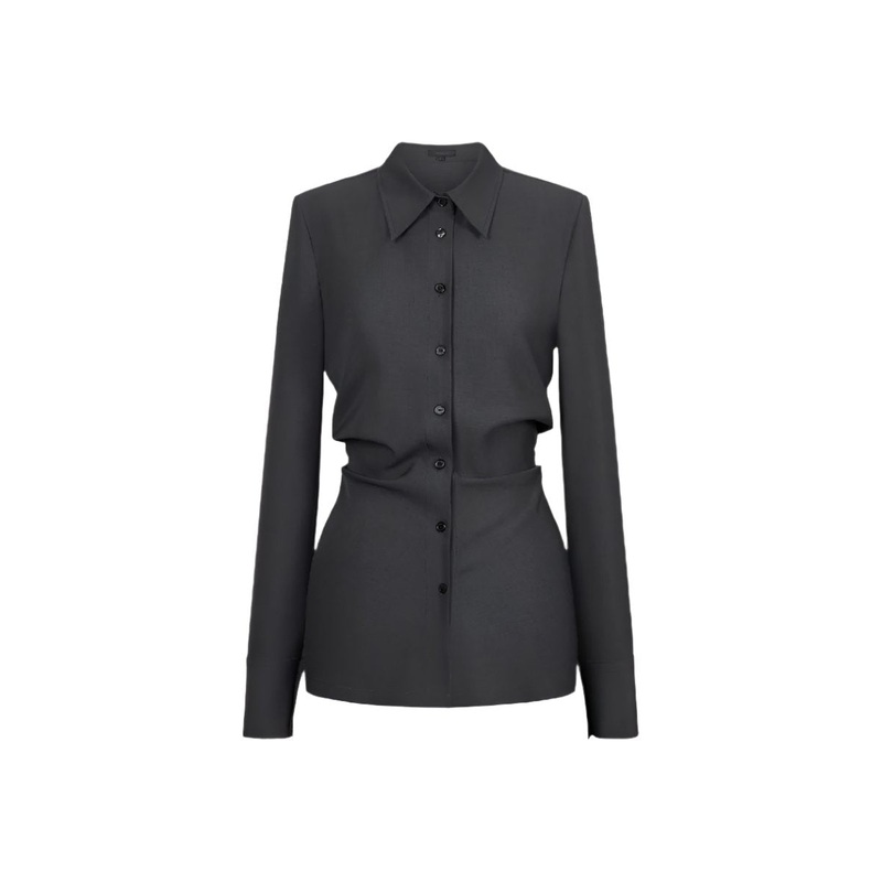 WRINKLED SHIRT IN BLACK