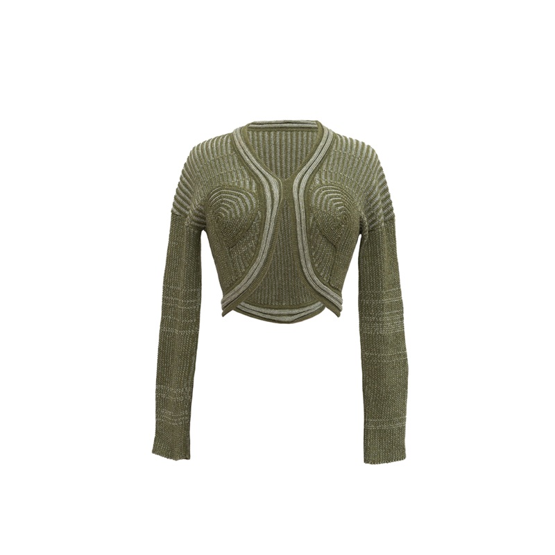 BIGARO LONG SLEEVE GREEN TOP