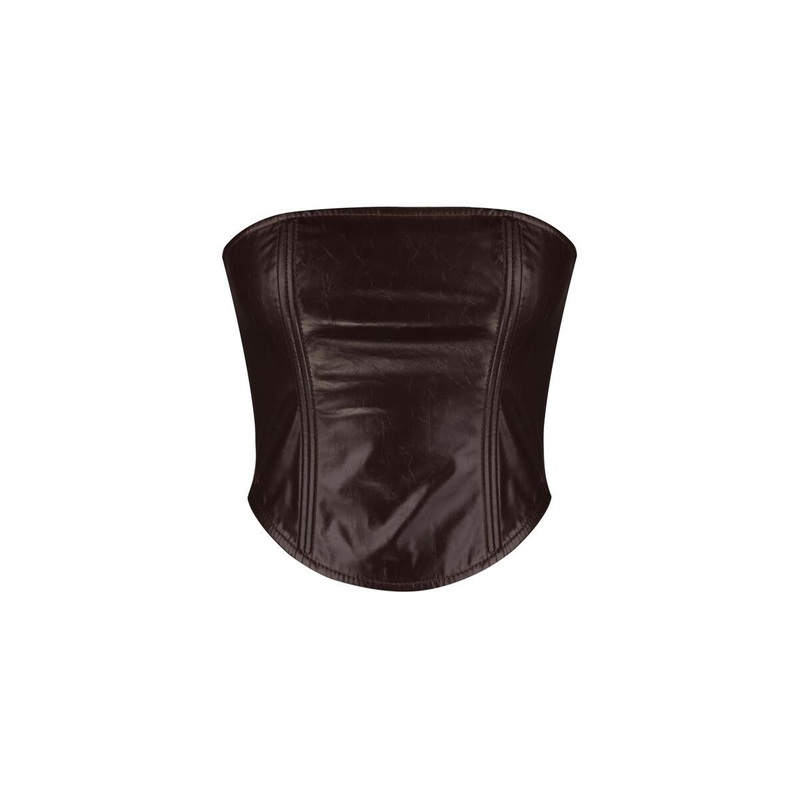 DARK CHOCOLATE CORSET TOP