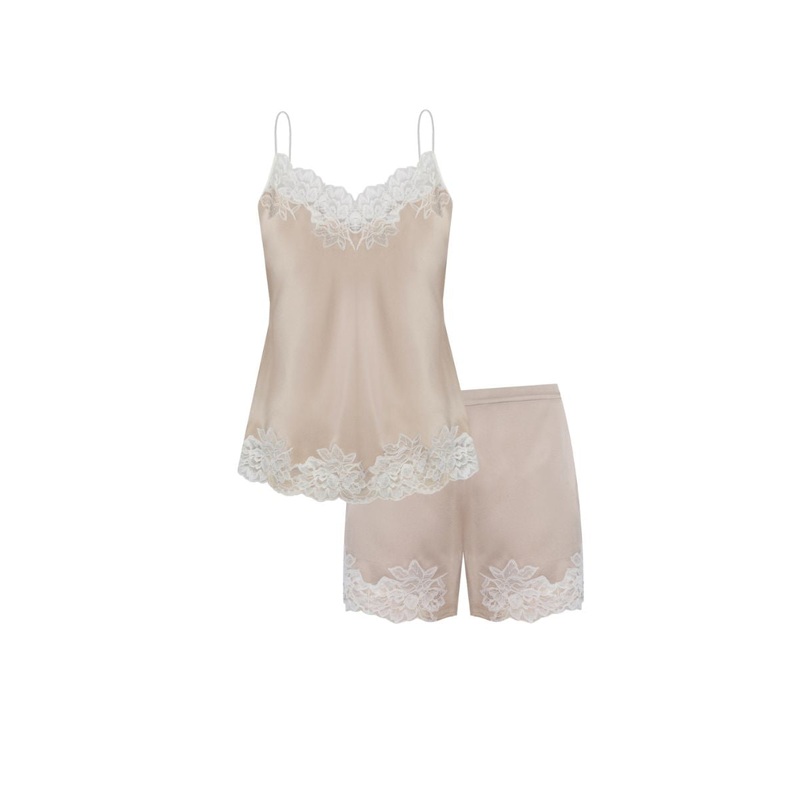 GEORGIA BEIGE CAMI AND SHORT SET