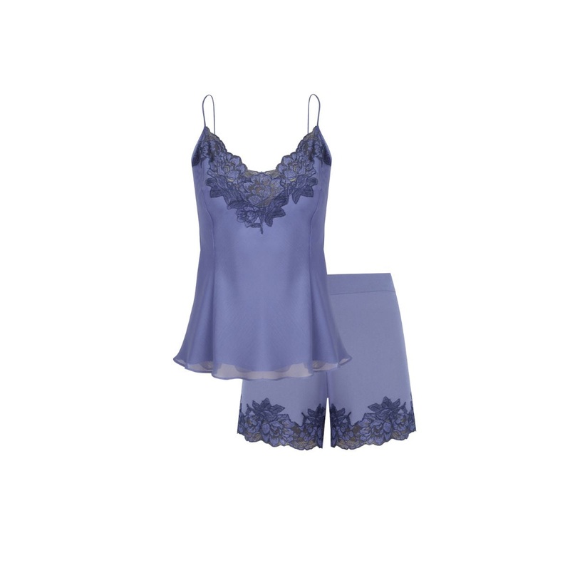 LUNA SILK LILAC CAMI AND SHORT SET