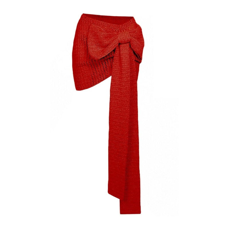 RED CROCHET BOW SKIRT