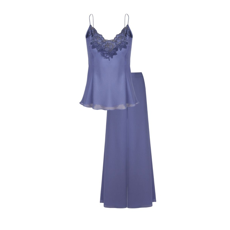 WILLOW SILKY CAMI AND HIGH WAISTED LILAC PJ SET