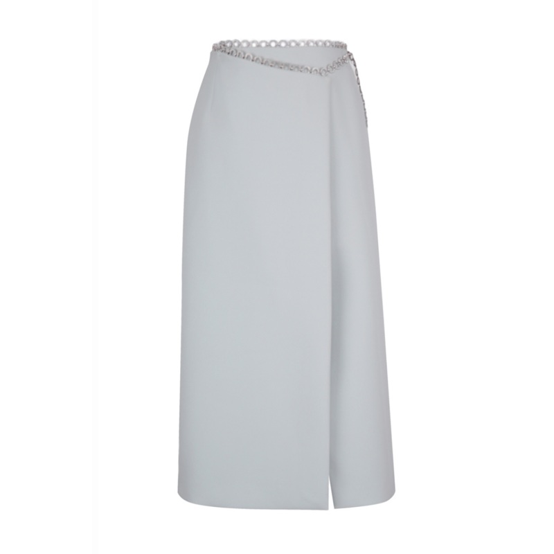 ARNOLD WRAP FRONT SLIT MIDI SKIRT