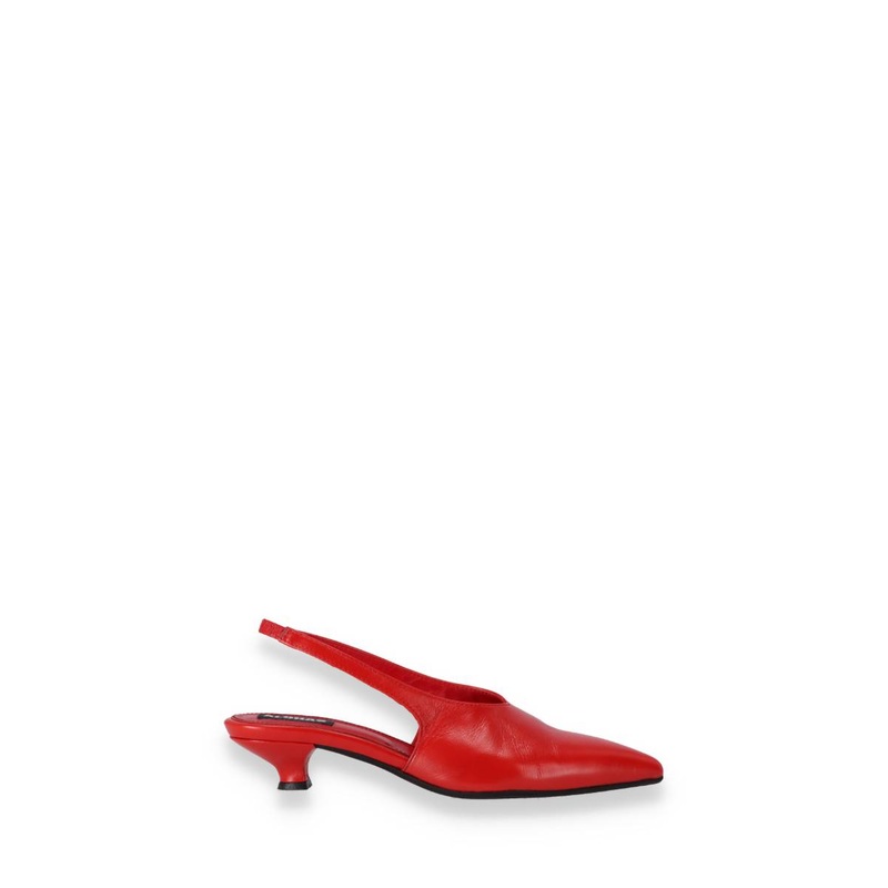 EROS LEATHER PUMPS IN RED