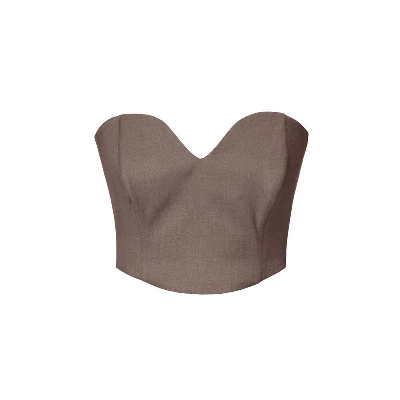 LARA CORSET IN BROWN MELANGE