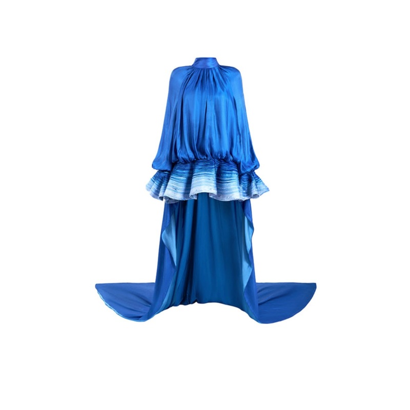SACRED BLOOM DRESS IN BLUE
