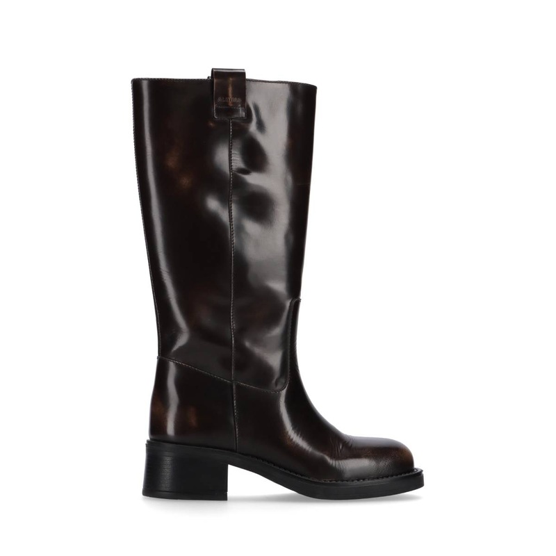 SAJAN LEATHER BOOTS IN BROWN