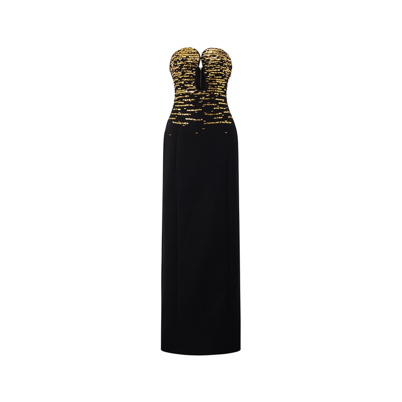 STRAPLESS TEARDROP GOWN
