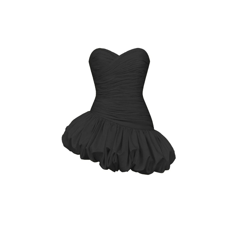 BALLOON BLACK MINI DRESS