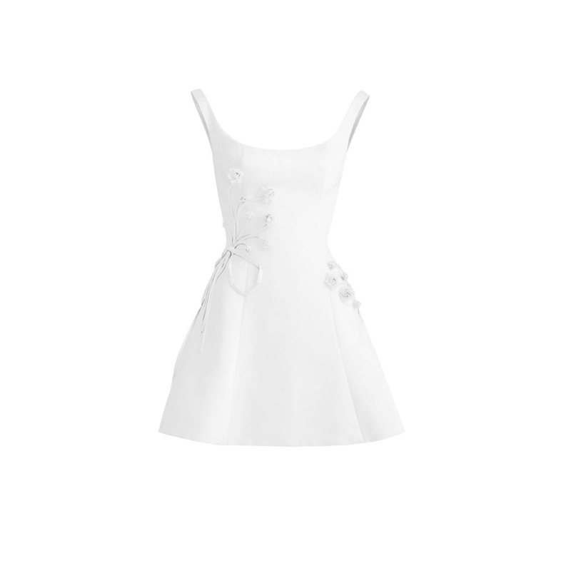 CORSET WHITE A-LINE MINI DRESS