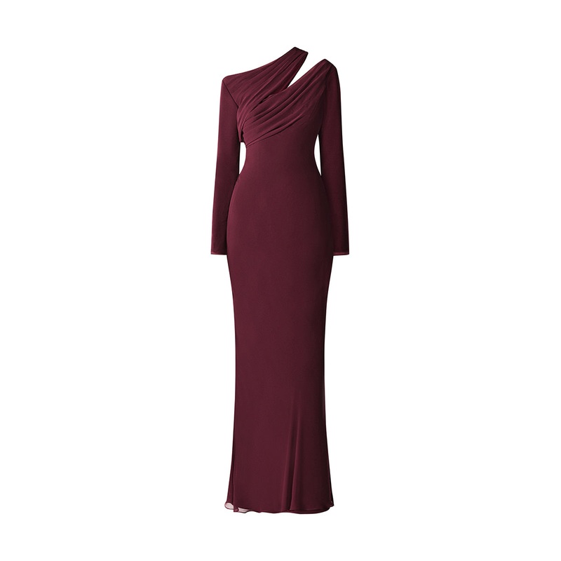 DRAPED MIDI DRESS