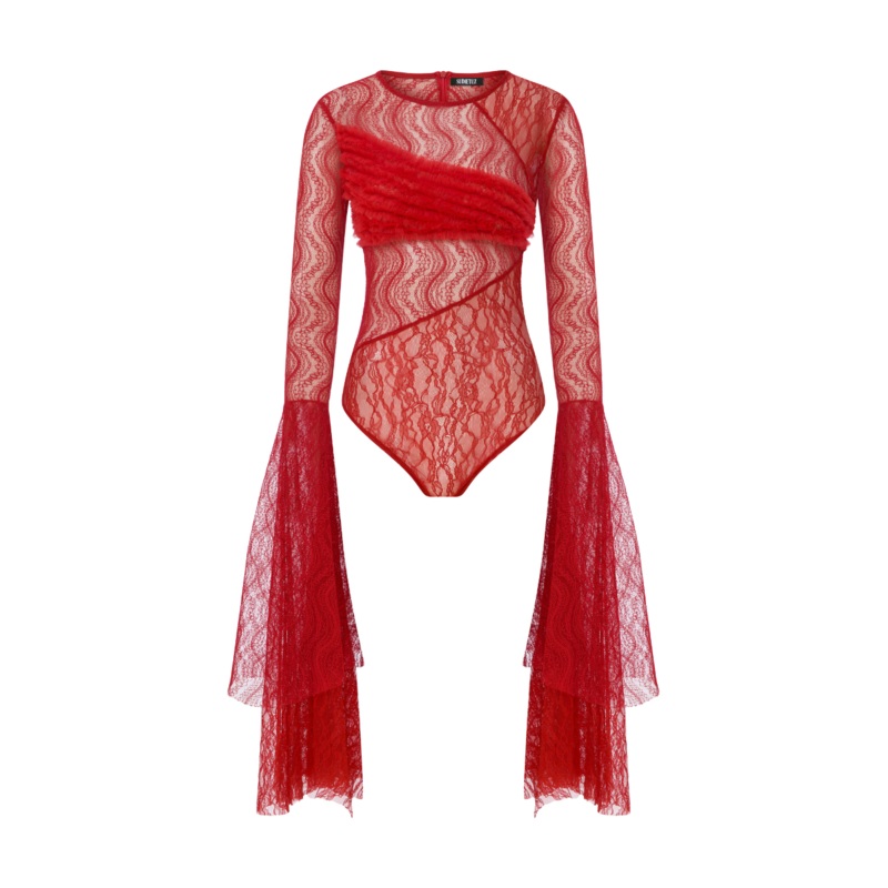 LACE LONG SLEEVE BODYSUIT
