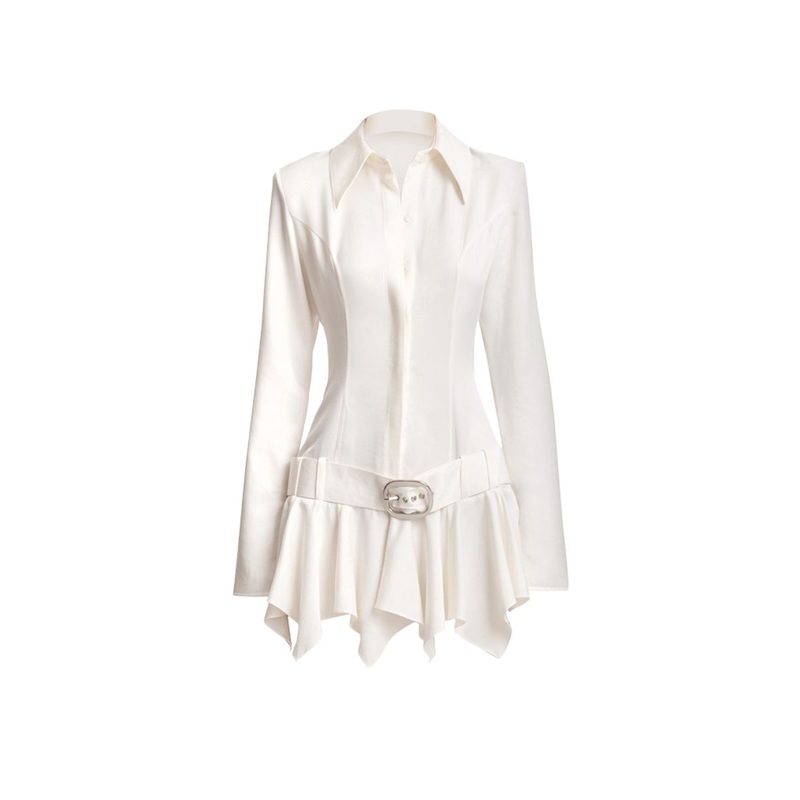 MS. DRAGON OFF WHITE SHIRT DRESS