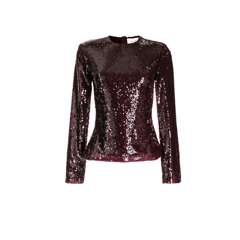 BURGUNDY SEQUIN TOP