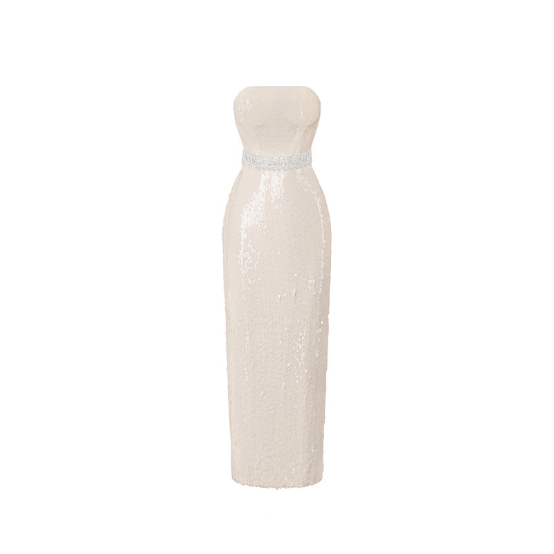 CRYSTAL BELTLY SEQUIN DRESS