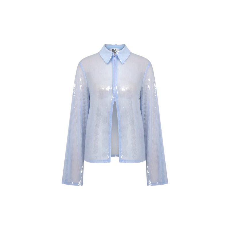HUDSON SEQUIN SHIRT IN BLUE