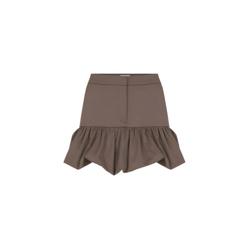 KITTY MINI SKIRT IN BROWN